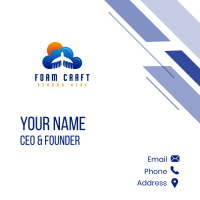 Cloud Airplane Tourism Business Card Design
