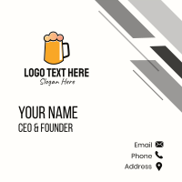 Minimalist Orange Beer Business Card Design
