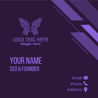 Purple Butterfly Circuit Business Card Design