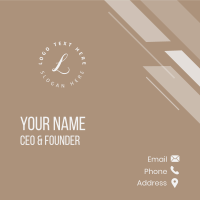 Classy Business Lettermark Business Card Design