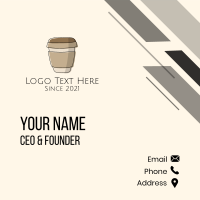 Minimalist Coffee Cup  Business Card Design
