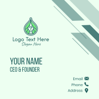 Green Natural Lady Business Card Design