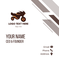 Brown Motorcycle Business Card Design