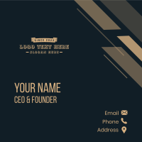 Classic Hipster Store Wordmark Business Card Design