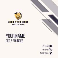 Wild Rhino Safari Business Card Design