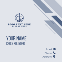 Letter S Vintage Anchor Business Card Design