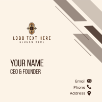 Tribal Shield Lettermark Business Card Design