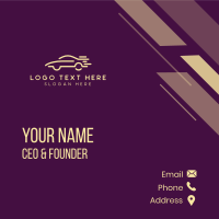 Simple Car Lines Business Card Design