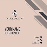 Punk Skull Goatee  Business Card Design