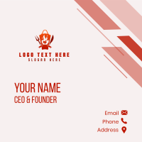 Chicken Apron Flame Business Card Design