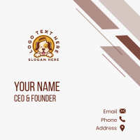 Puppy Comb Grooming Business Card Design