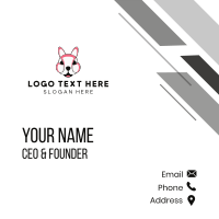 Pink Animal Mascot Business Card Design