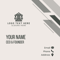 Legal Scale Column  Business Card Design