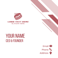 Checkered Racing Tire Business Card Design
