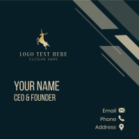 Golden Premium Deer Business Card Design