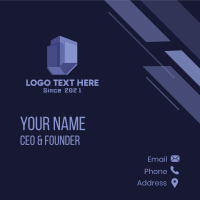 Purple Structure Real Estate Business Card Design