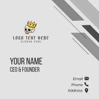 Creepy Crown Skull Business Card Design