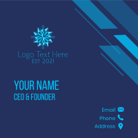 Decorative Snowflake Business Card Design