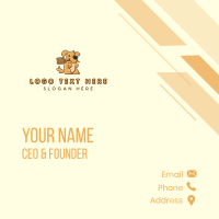 Dog Brush Grooming Business Card Design