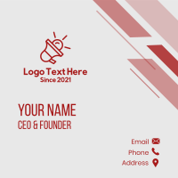 Red Megaphone  Business Card Design