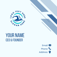 Aqua Wave Swimming  Business Card Design