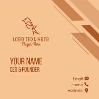 Sparrow Bird Outline  Business Card Design