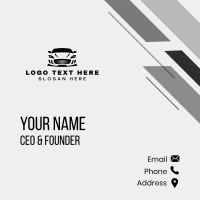 Black Sports Car Vehicle Business Card Design