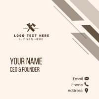 Carpentry Woodcutting  Tools Business Card Design