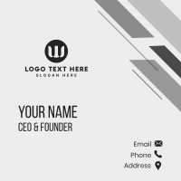 Modern Company Letter W Business Card Design