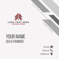 Industrial Home Roofing Business Card Design