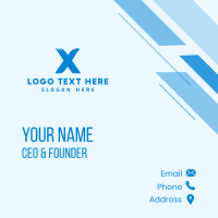 Blue Eagle Letter X Business Card Design