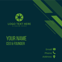 Hexagon Leaf Plant Business Card Design