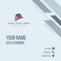 Floral Cloche Hat Business Card Design