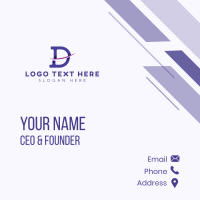 Creative Digital Letter D Business Card Design