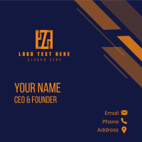 Construction Company Letter Z  Business Card Design