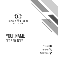 Black Circle Letter  Business Card Design