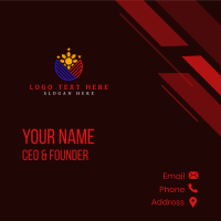 Philippine Flag Badge Business Card Design