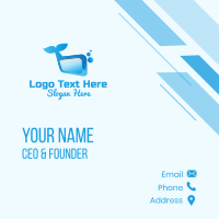 Blue Whale Tech App  Business Card Design