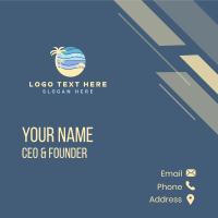 Beach Seaside Waves Business Card Design