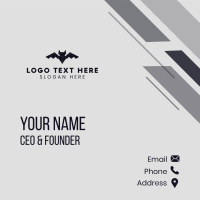 Black Bat Origami Business Card Design