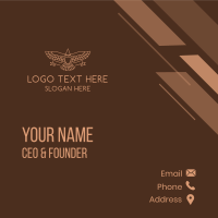 Flying Falcon Bird Business Card Design