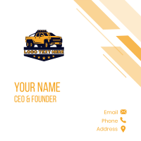 Pick Up Truck Transportation Business Card Design