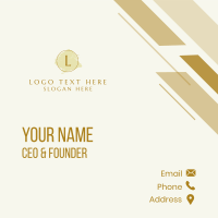 Fashion Brushstroke Letter  Business Card Design