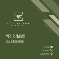 Minimalist Silhouette Horse Business Card Design