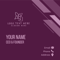 Feminine Beauty Butterfly  Business Card Design