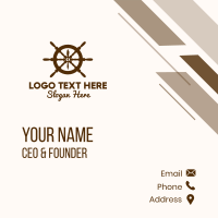 Ship Helm Navigation Business Card Design