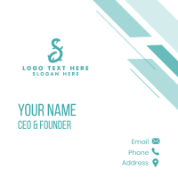 Blue S Vine Business Card Design