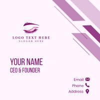 Purple Eyelash Grooming Business Card Design