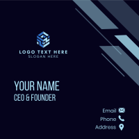 Cube Geometry Business Business Card Design