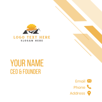 Mountain Sunrise Nature Business Card Design